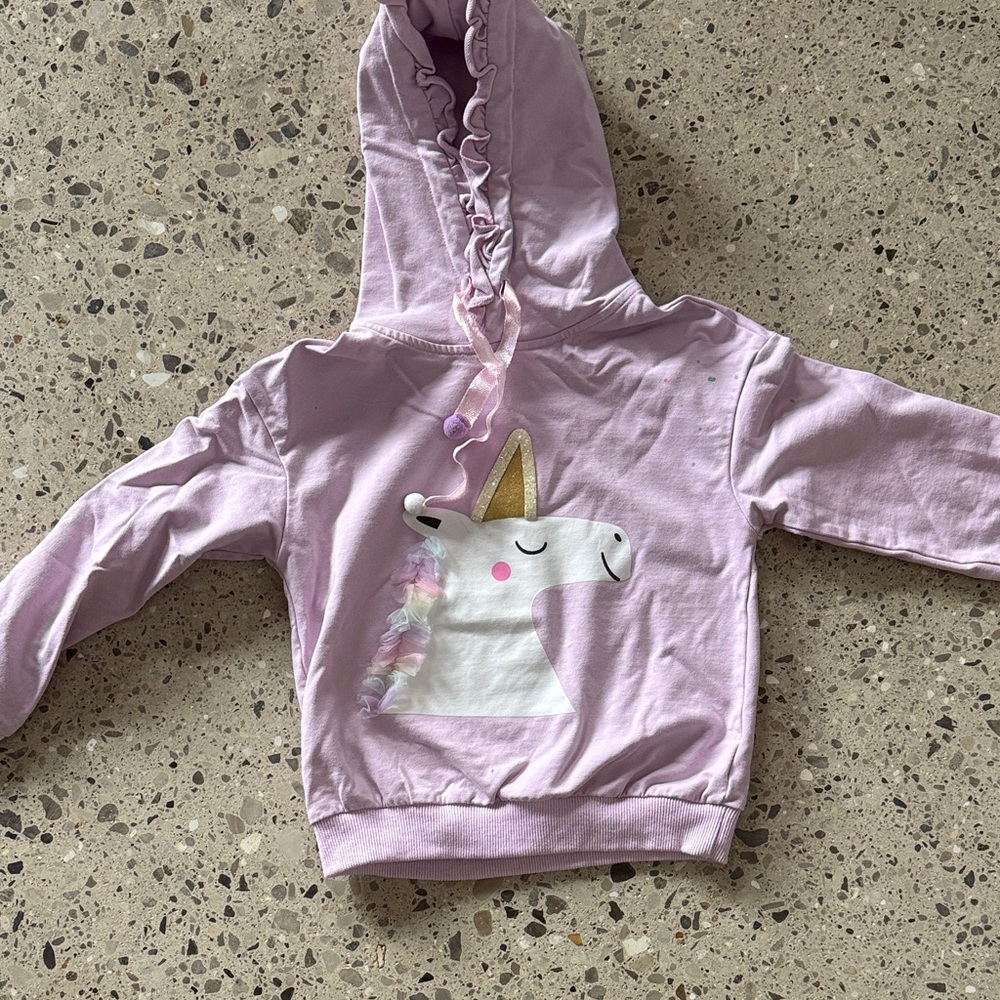 Lola and the boys Unicorn Hoodie for Kids - Purple